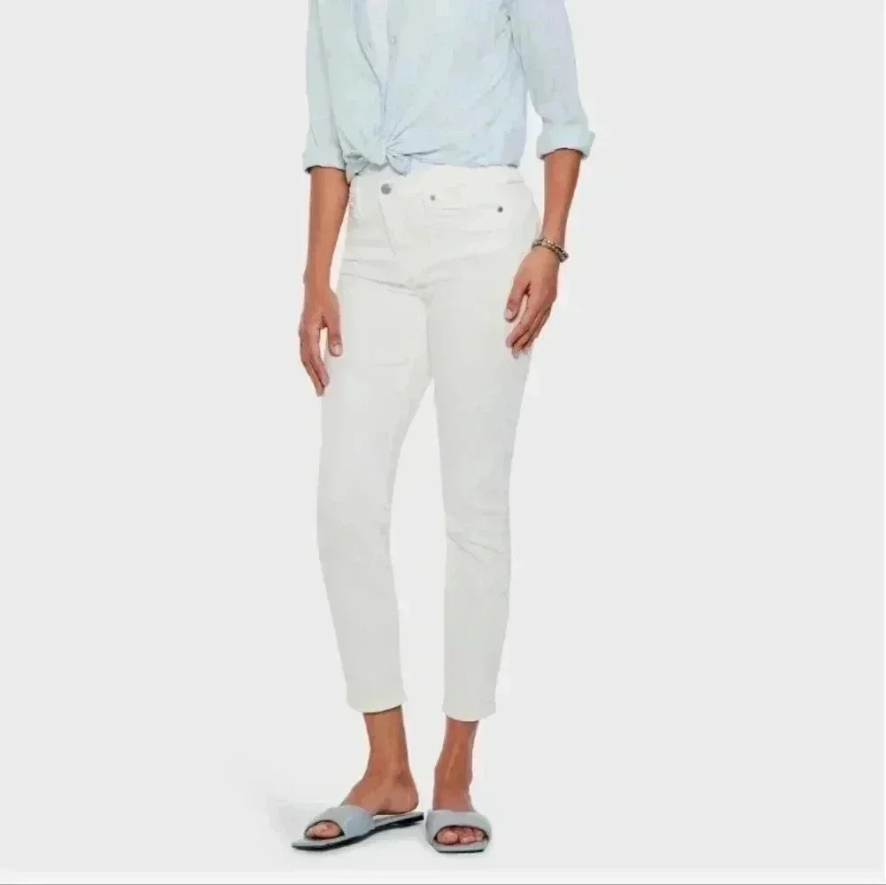 Liverpool Women's White Ankle Crop Jeans